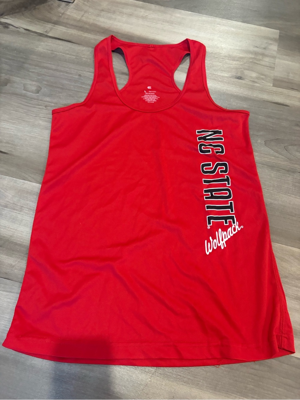 NC State Wolfpack Red Racerback Tank Top- size large
